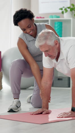 physical therapy session for an elderly patient