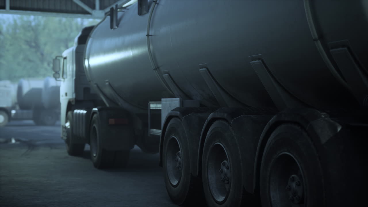 천연 가스 스테이션에서 천연 가스  ⁇ 커 트럭