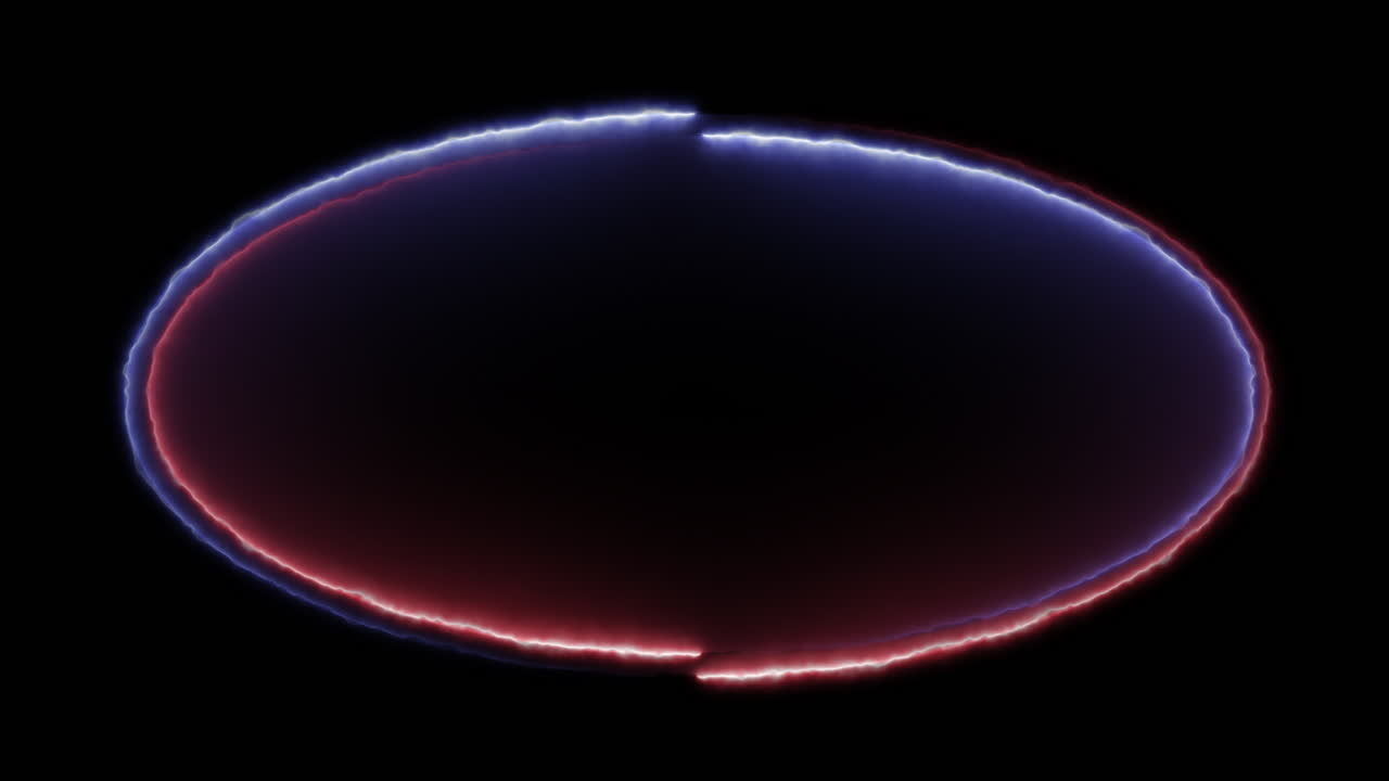 Ellisse Astratta al Neon – Loop di Fotogrammi Luminosi Rotanti