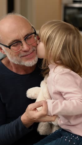 grandfather and granddaughter bonding