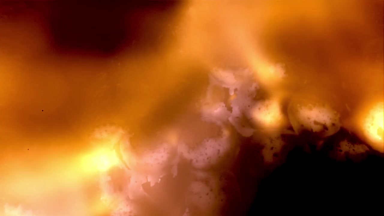 Abstract Organic Fluid with Glowing Warm Colors and Dynamic Movement