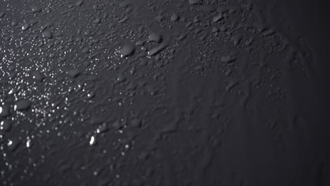 footage of wet drops spray on black background