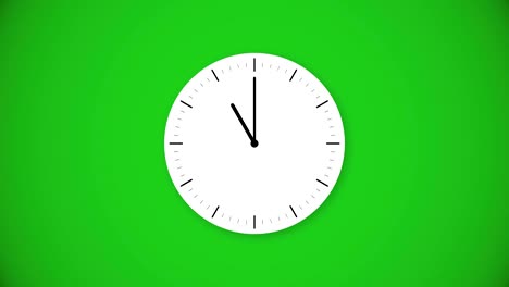 the hand moves the minute hand - hour hand from 11 to 12