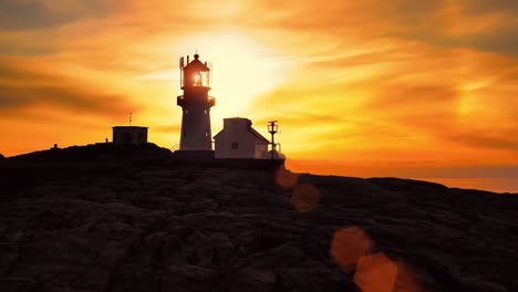 Leuchtturm-An-Der-Küste.-Der-Leuchtturm-Lindesnes-Ist-Ein-Küstenleuchtturm-An-Der-Südlichsten-Spitze-Norwegens.