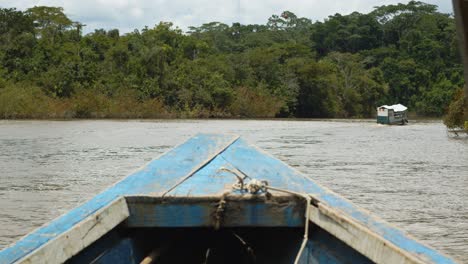 Amazon-river-boats-travelling-down,-Iquitos-Peru---4k-24fps