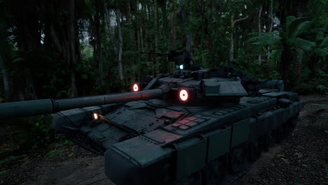 tank operations in dense jungle environment during low light conditions