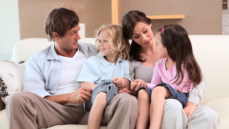 family talking together
