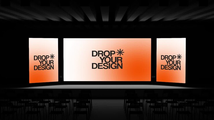 Digital Display Screen Mockup