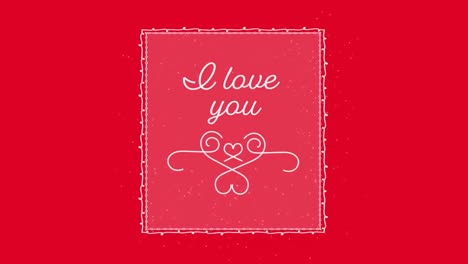 Animation-of-I-Love-You-on-red-background-