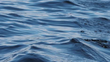 primer plano de las olas en un lago en cámara lenta