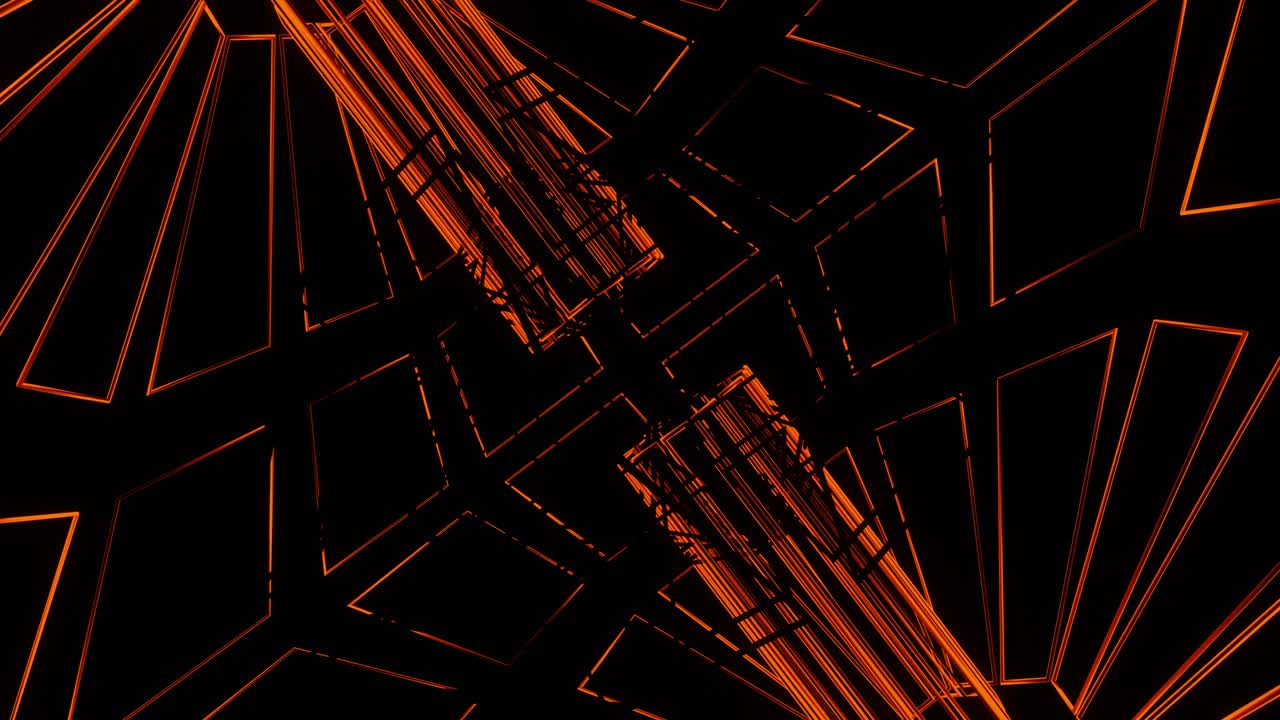 un bucle de vj girando un carrusel de neón brillante en el espacio.