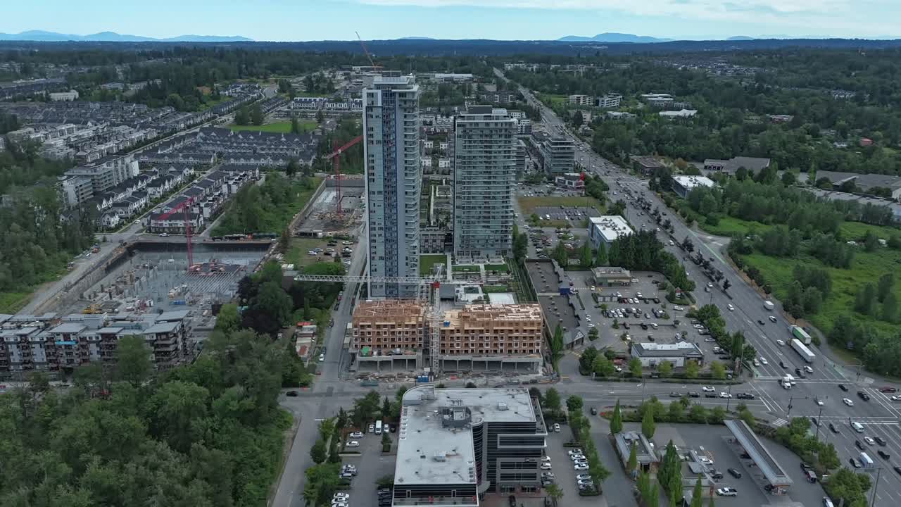 Aerial Hyperlapse Orbit Around The Towers at Latimer Heights Langley