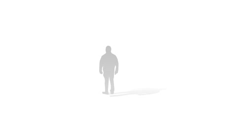 man and his shadow are visible and his shadow are walking around him