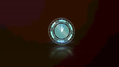 animación de un reloj moviéndose rápido sobre un fondo negro