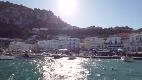 beautiful marina in capri, italy