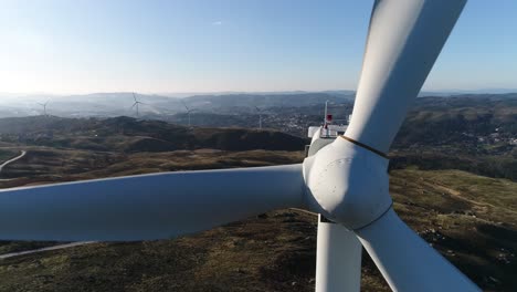 turbina eólica, parque eólico vista desde el aire