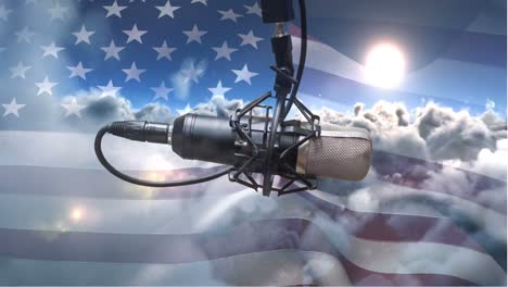 American-flag-with-microphone-