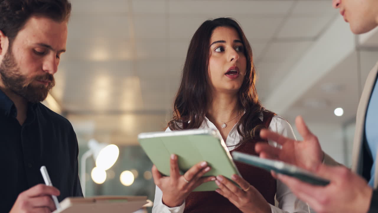 Business Meeting with Tablets