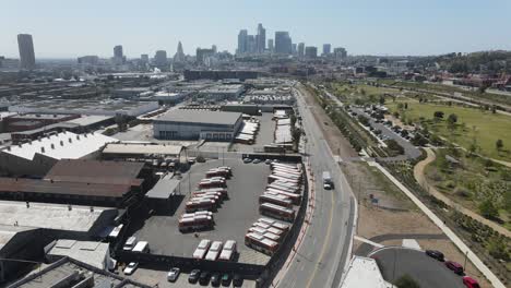 downtown los angeles aerial view