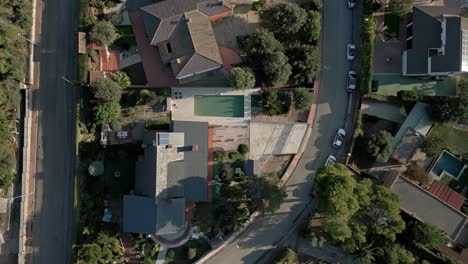 view from above of a traditional catalan neighborhood in matadepera, barcelona, spain