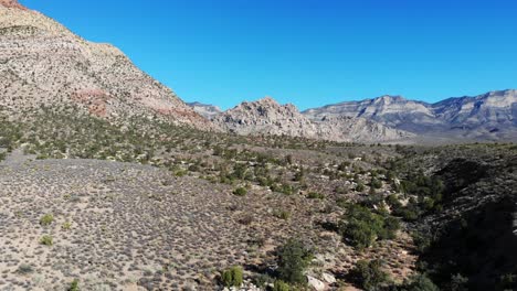 scenic byway in aerial panorama at red rock national conservation area near las vegas nevada