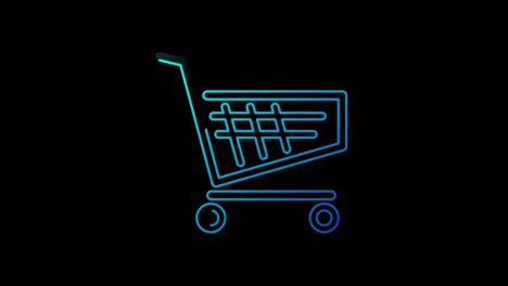 shopping cart icon online commerce and business symbol loop concept