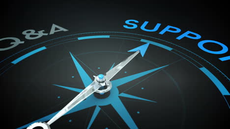 Compass-pointing-to-support-