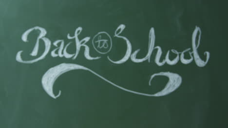 Back-to-school,-handwritten-on-chalkboard,-pulls-into-focus,-shot-on-R3D