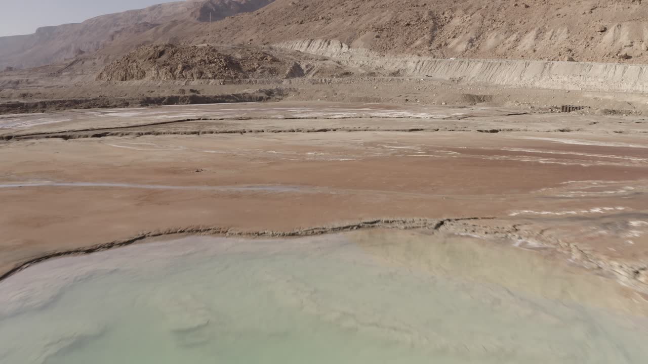 Aerial View of Pools in the Dead Sea