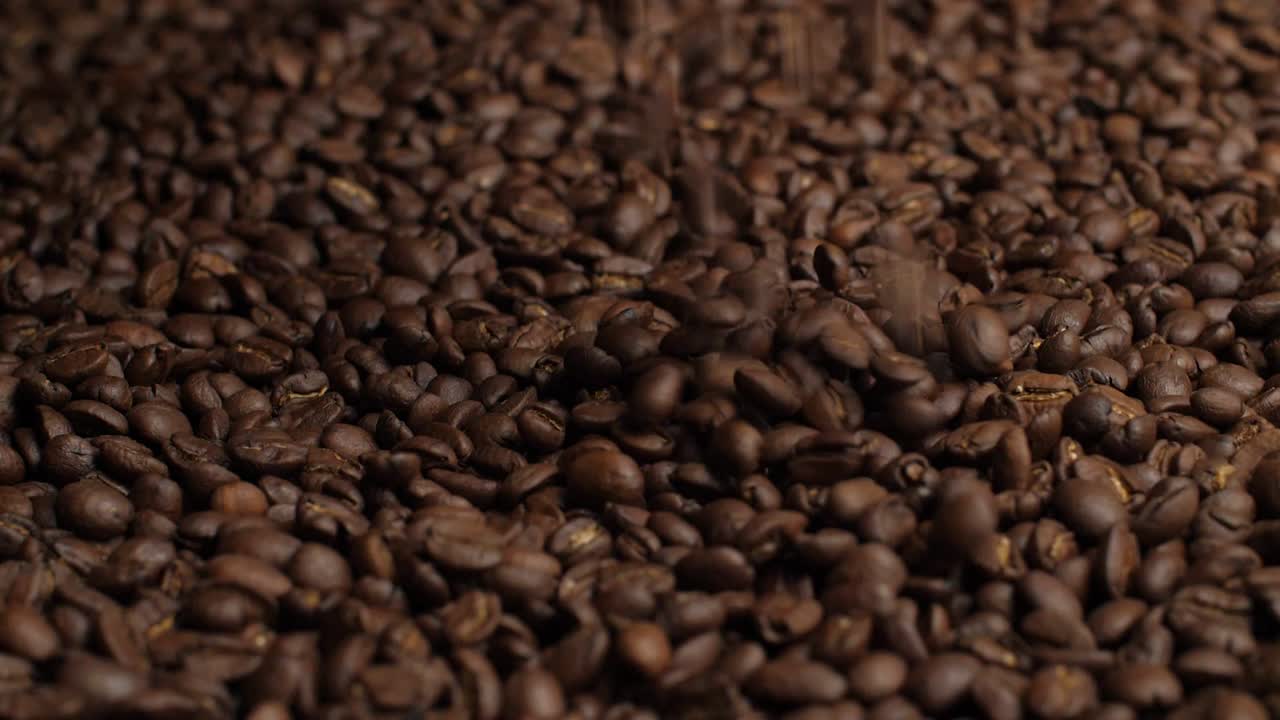 Falling Coffee Beans, Slow Motion