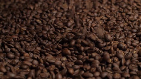 falling coffee beans, slow motion