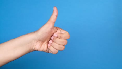 thumbs up gesture