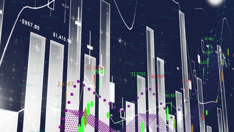 Datos-Financieros-Digitales-En-Una-Pantalla,-Que-Representan-Las-Tendencias-Del-Mercado-De-Valores