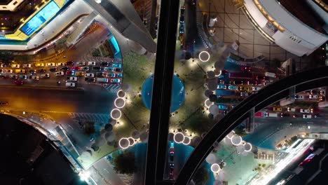 skywalk aerial view in mbk, bangkok, thailand