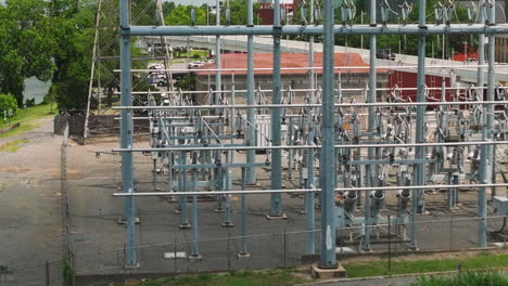 electricity poles at electrical substation during daytime in little rock, arkansas