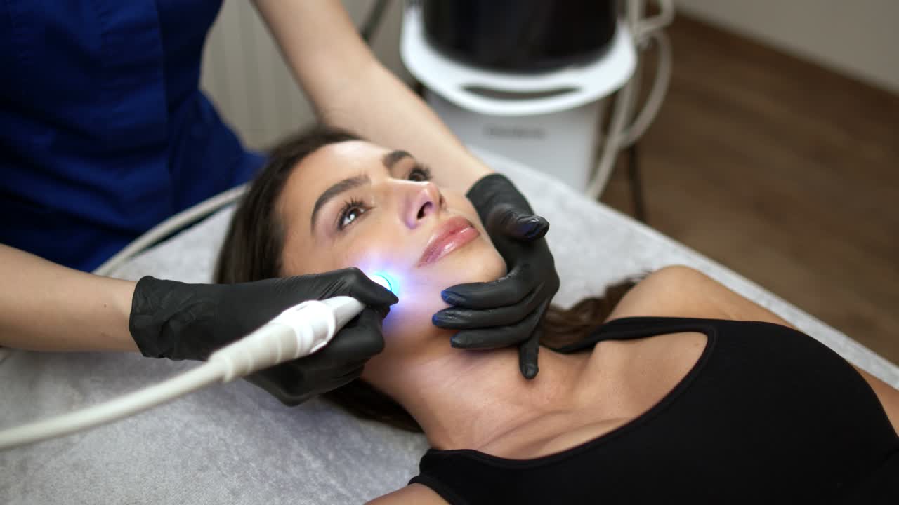 Beauty treatment at professional dermatology clinic