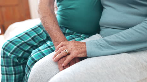 holding hands, senior couple