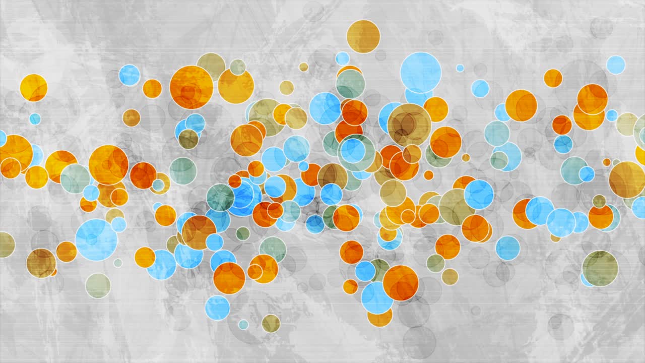 다채로운 원을 가진 기하학적 그룬지 모션 디자인