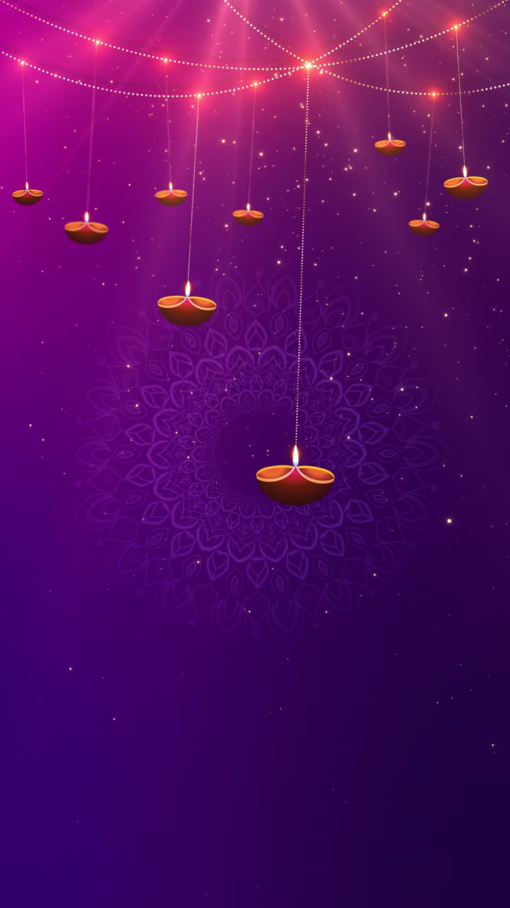 Happy diwali wish greeting animation diyas lamps fireworks background festive social media posts
