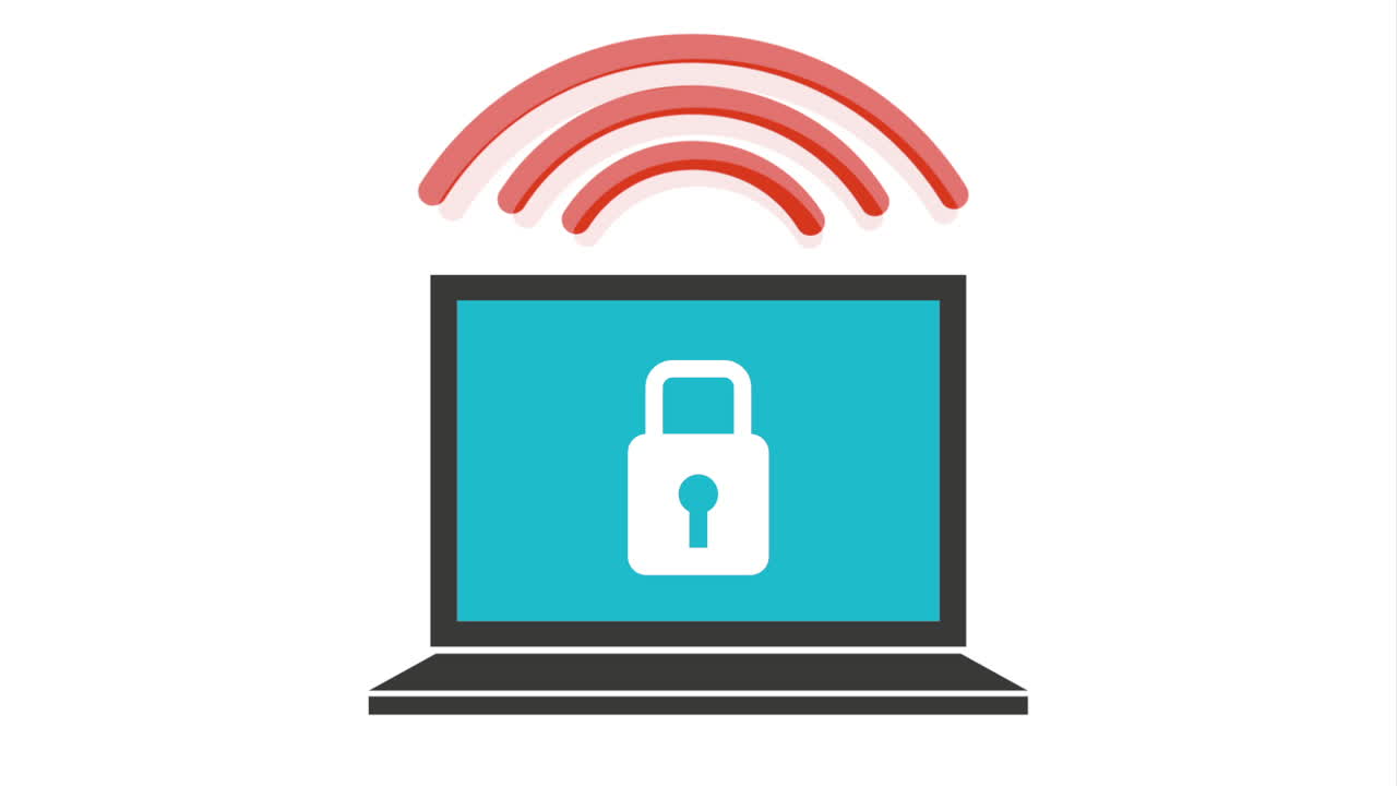 portátil con icono del sistema de seguridad