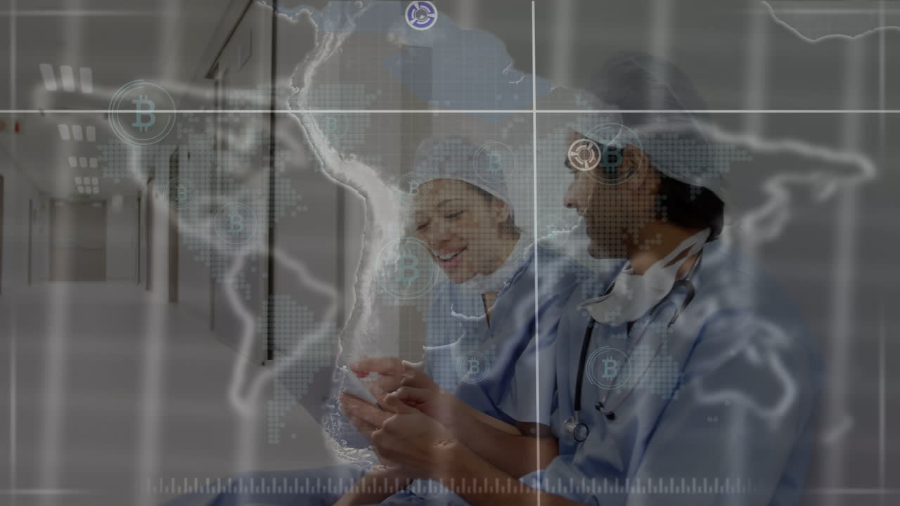 두 명의 다른 의사들에 대한 세계 지도의 애니메이션