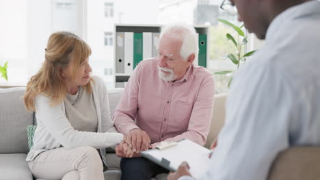 counseling, support and senior couple