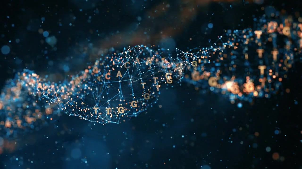 Digital DNA Helix Structure with Genetic Code Sequencing