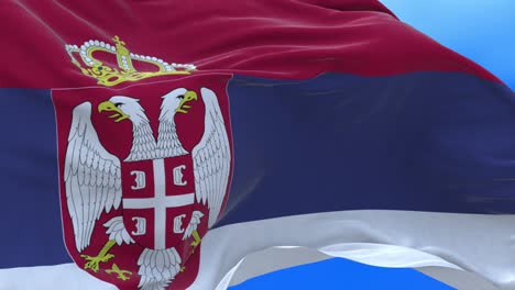 seamless loop of serbia flag.