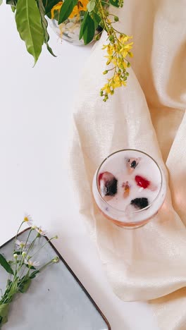 delicate floral cocktail