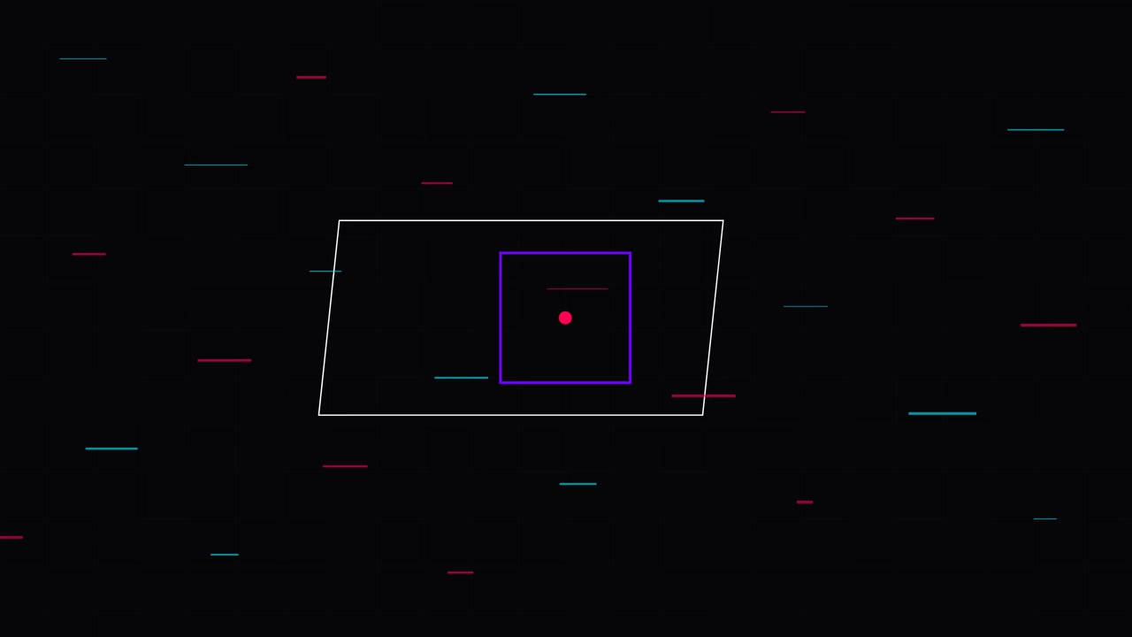 Abstract Motion Graphics with Geometric Shapes and Pulsing Lines