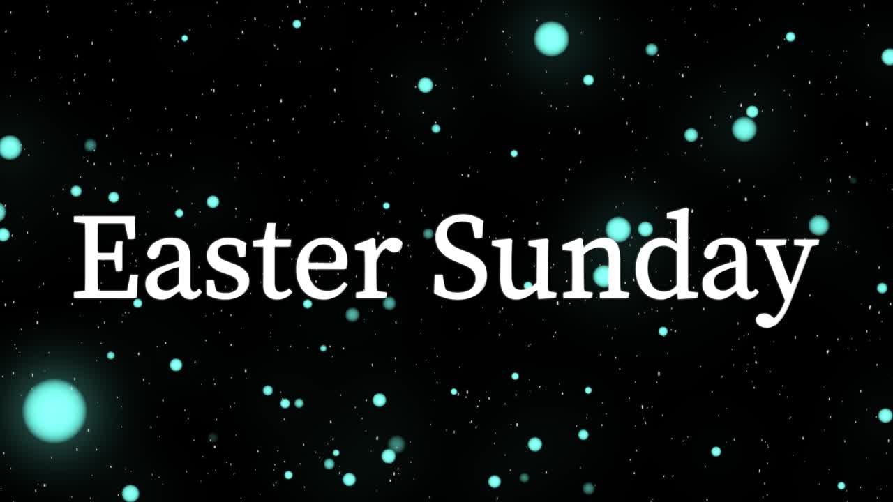 부활절 일요일 이벤트 텍스트 애니메이션 모션 그래픽