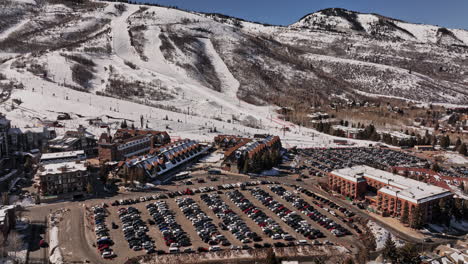 park city utah aerial v low level fly