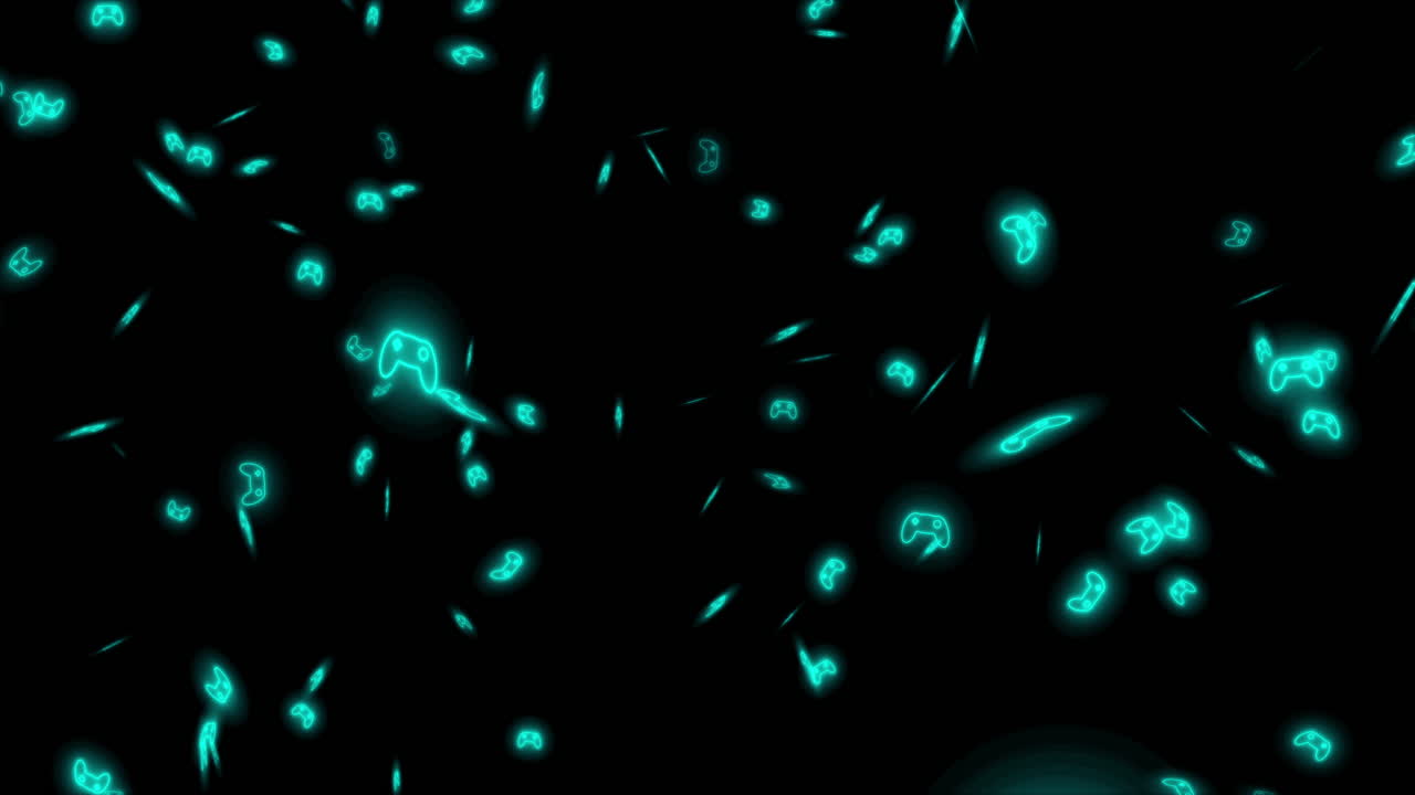 Neon Game Controller Background