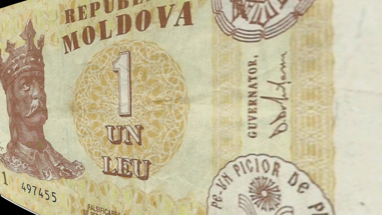 Imágenes de billetes de leu moldavo